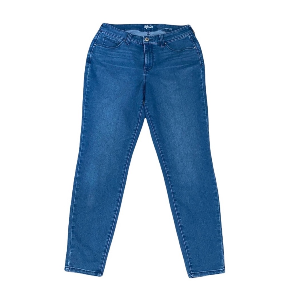Style & Co Curvy Skinny Leg Denim Blue Jeans sz 8